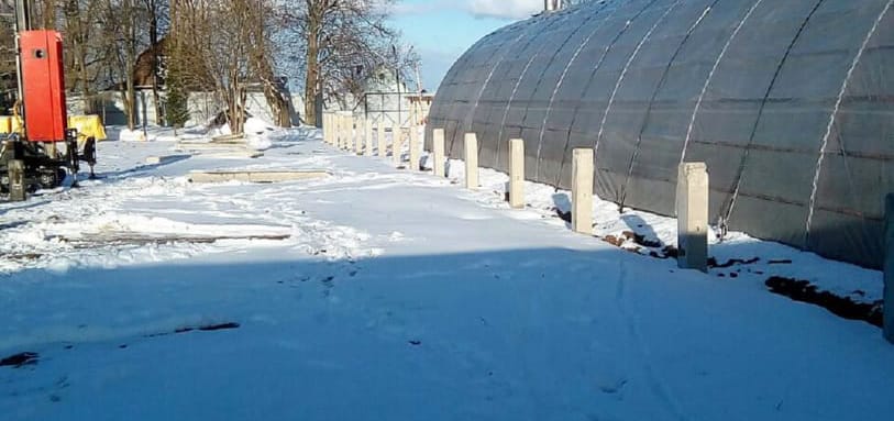 Фундамент на забивных ЖБ сваях