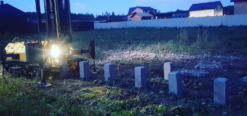 Фундамент на забивных ЖБ сваях