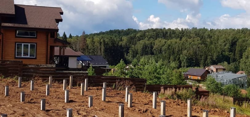 Фундамент на забивных ЖБ сваях