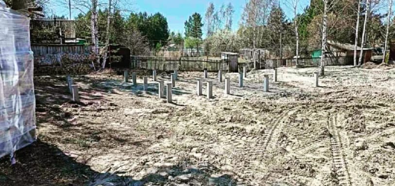 Фундамент на забивных ЖБ сваях