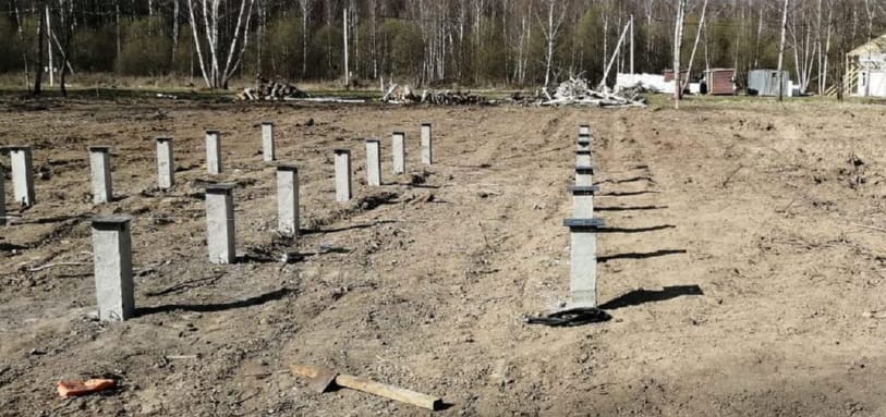 Фундамент на забивных ЖБ сваях