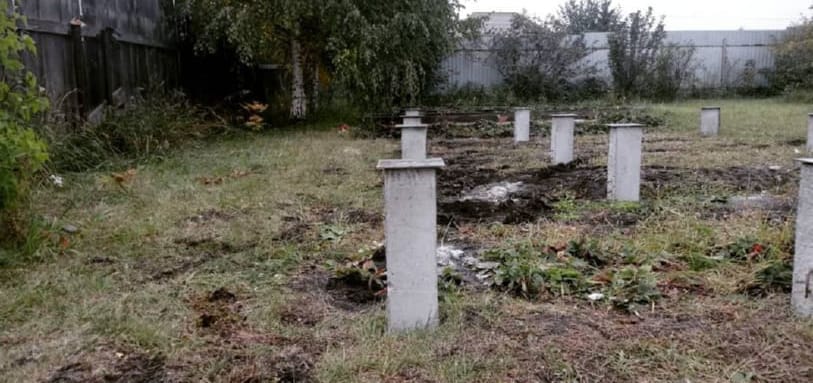 Фундамент на забивных ЖБ сваях