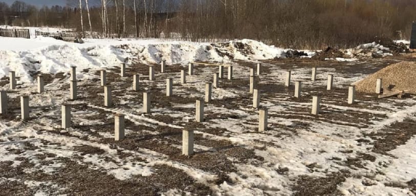 Фундамент на забивных ЖБ сваях