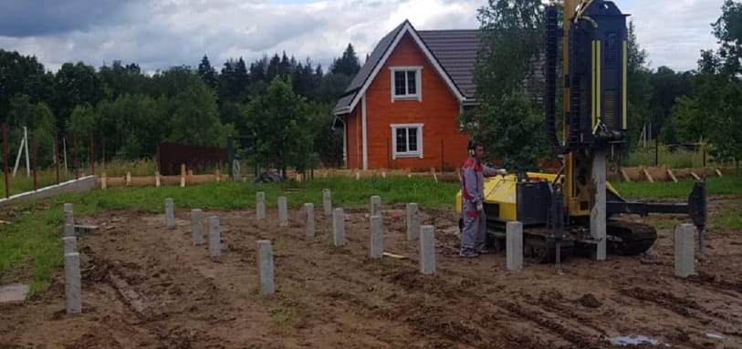 Фундамент на забивных ЖБ сваях